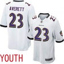 Youth Baltimore Ravens 23 Anthony Averett White Nike Limited Player NFL Jersey